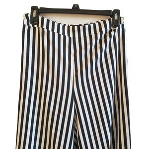 3/$18 Striped Wide leg Beetlejuice pants size Small Elastic Back Costume